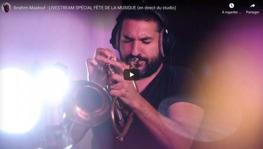 Ibrahim Maalouf celebrates the music festival with his friend and fellow traveller François Delporte